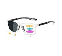 Genérico Vision Sync Photochromic Multifocal Reading Glasses For Men & Women, Blue Light Blocking/UV Protection Sunglasses(Clear,+1.00)