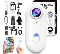 Genérico Visus CAM, Visuscam - Mini 120 4K Camera for Recording, POV Pro Body Camera, HD 1080p/4K Mini Wearable Body Action Cameras with Audio Video, for Vlogging Diving Cycling (White-1080P,128G)