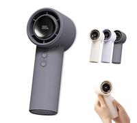 Genérico Vitalsecom - Breezio Fan, Hand Folding High-Speed Turbine Fan, 100 Levels Of Infinite Wind Speed, 3s Fast Cooling, for Hot Day, Anywhere (grey)