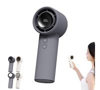 Genérico VitalsEcom - Breezio Fan, USB Rechargeable Portable Handheld Fan, 3s Fast Cooling, 100 Levels of Infinite Wind Speed, With Safety Lock & Led Display, Perfect for Hot Day (Gray,A)