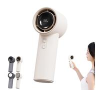 Genérico VitalsEcom - Breezio Fan, USB Rechargeable Portable Handheld Fan, 3s Fast Cooling, 100 Levels of Infinite Wind Speed, With Safety Lock & Led Display, Perfect for Hot Day (White,A)