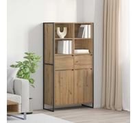 Genérico Vitrina con cajón 2 pcs Roble Artesanal 81 x 36 x 150.5 cm,Armarios y Almacenamiento,Aparadores-3403039
