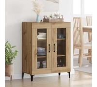 Genérico Vitrina Roble Artesanal 69,5 x 34 x 90 cm,Armarios y Almacenamiento,Aparadores-880825