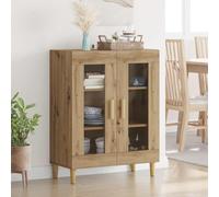Genérico Vitrina Roble Artesanal 69,5 x 34 x 90 cm Madera contrachapada,Armarios y Almacenamiento,Aparadores-880822