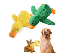 Genérico Vivahine Calming Duck Toy, Calming Duck Toy for Dogs, with Quacking Sound for Dog, That Soothe Like a Mother's Presence (Green+Yellow,Large)