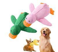 Genérico Vivahine Calming Duck Toy, Calming Duck Toy for Dogs, with Quacking Sound for Dog, That Soothe Like a Mother's Presence (Pink+Green,Large)