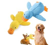 Genérico Vivahine Calming Duck Toy, Calming Duck Toy for Dogs, with Quacking Sound for Dog, That Soothe Like a Mother's Presence (Blue+Yellow,Small)