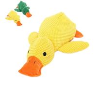 Genérico Vivahine Calming Duck Toy, Quack-Quack Duck Dog Toy, Calming Duck Dog Bauble, Duck Bauble with Quacking Sound for for Aggressive Chewers (Yellow)