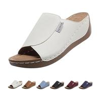 Genérico VivaStep Women's Orthopedic Sandals - Comfortable, Non-Slip, Lightweight Open-Toe Slippers for Daily Walking (White,40)