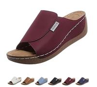 Genérico VivaStep Women's Orthopedic Sandals - Comfortable, Non-Slip, Lightweight Open-Toe Slippers for Daily Walking (Red,40)