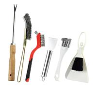 Generico Vogelkäfig Reinigungsbürste - 6-Teiliges Set aus Metall, Holz und PP, Kotentferner und Zubehör für Volieren, Vogelbäder, Wellensittiche, Hamster Kaninchen