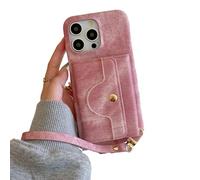 Genérico Vogueskin Wallet Case, Premium Leather Card Holder Built-in Card Holder and Invisible Makeup Mirror Three-in-One Multi-functionfor iPhone 17/16/15/14/13pro MAX Series (Pink)