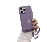 Genérico VogueSkin Wallet Case, Premium Leather, Card Holder & Hidden Makeup Mirror, 3-in-1 Wallet Phone Case, VogueSkin Leather Wallet Phone Case for iPhone 16/15/14/13/12/11pro MAX (Purple,15)