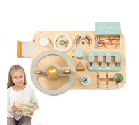 Generico Volante de juguete para niños - Juguetes educativos de conducción de madera, antiestrés juegos sensoriales, para niños y niñas masculinos Clase Sala de juegos Casa Guardería Cumpleaños Viaje