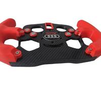 Genérico Volante de Simulación G29, Cubierta de Fibra de Carbono, Empuñaduras Rojas, Botones de Control
