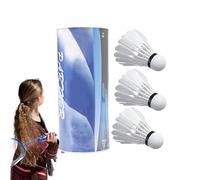 Genérico Volantes Bádminton - Plumas Pato Ligeras, Bola Deportiva Velocidad Rápida Punta Espuma EVA | Práctica Interior Exterior Partido Playa, Material Atlético Resistente 3 Piezas