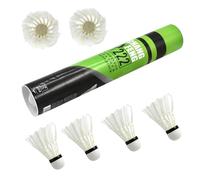 Genérico Volantes de Bádminton Pluma - Bádminton | Volante | Plumas duraderas - Volantes 222,12pack, pato duradero, uso interior/exterior, cabeza de espuma, entrenamiento, leyes