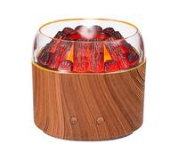 Genérico Volcano Diffuser, 160ml Portable Flame Cool Mist Humidifier, Silent Device with Warm Ambient Lighting for Room, Desk, Indoor, Car, Home, Bathroom