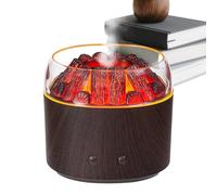 Genérico Volcano Diffuser - 160ml Portable Flame Cool Mist Humidifier Silent Tool Device for Indoor with USB-Powered, Warm Ambient Lighting for Room, Desk, Car, Home, Bathroom,Classroom, White,