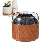 Genérico Volcano Diffuser - 160ml Portable Flame Cool Mist Humidifier Silent Tool Device for Indoor with USB-Powered, Warm Ambient Lighting for Room, Desk, Car, Home, Bathroom,Classroom, White,