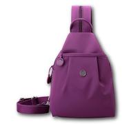 Genérico Vovtva Street Lite Chic Versatile Travel Bag, Adjustable Strap Backpack Chest Bags, Double Zipper Large Capacity (Purple)