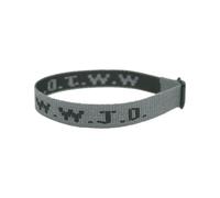 Generico W.W.J.D. Monogram Print Wrist Strap Bracelet Webbing - Pulsera de plata con grabado unisex, brazalete ajustable, Talla única, Nailon, No Gemstone