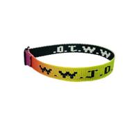 Generico W.W.J.D. Monogram Print Wrist Strap Bracelet Webbing - Pulsera de plata con grabado unisex, brazalete ajustable, Talla única, Nailon, No Gemstone