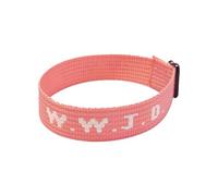 Generico W.W.J.D. Monogram Print Wrist Strap Bracelet Webbing Unisex Bracelet Adjustable Bracelet Pulsera Rígida Nudo, Talla única, Nailon, No es una piedra preciosa