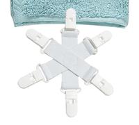 Genérico WAD Free Sheet Fasteners - Non Slip Bed Corner Clips for Sheets | Premium Resin with Adjustable Holders, Compact Fasteners, Bedroom Dormitory Living Room Apartment for Rental Duvet Comfort