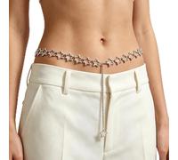Genérico Waist Chain - Cute Metal Hollow Star Boho Fashion Belt | Adjustable Body Jewelry Accessory Shiny Layered Chain Design for Dresses, Jeans, Trousers, Concert Outfit or Festival Wear