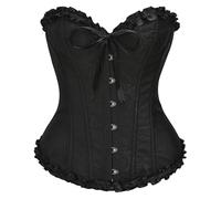 Genérico Waist Shaping Corset Top - Overbust Corset Bustier, Full Bust Support Design | Body Sculpting Silhouette Wear, Adjustable Lace Up Fit, Elegant Figure Contour Bustier Lingerie Style