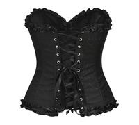 Genérico Waist Shaping Corset Top - Overbust Corset Bustier, Full Bust Support Design | Body Sculpting Silhouette Wear, Adjustable Lace Up Fit, Elegant Figure Contour Bustier Lingerie Style