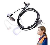 Genérico Walkie Talkie Earpiece with miic - Covert Acoustic Tube Headset, Clear Communication Radio Accessory, Noise Reduction SURVEILLANCEe Audio Kit, Durable Two Way Radio Ear Piece | Security Use