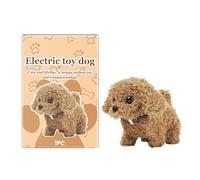 Genérico Walking Dog Toy, Stuffed Robot Puppy, 7.87x5.91in Interactive Electronic Pet, Barking Tail Wagging Action, Wagging Soft Plush Material for Indoor Fun Playtime