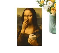 Genérico Wall Art - Humorous Pinching Nose Poster, Quirky Bathroom Decor, Unframed Canvas Print, Funny Restroom Picture | Whimsical Hanging Sign, Home Decoration For Apartment, Hotel, Dormitory