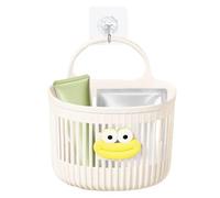 Genérico Wall Basket, Bathroom Organizer, 15x13.4x10cm/5.9x5.3x3.9inch Over Door Hanging Storage, No-Drill Wall-Mounted Design, Multi-Pocket Fabric Bag, Gray for Dorm Bedside and Toiletries