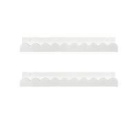 Genérico Wall Book Shelf - Scalloped Floating Wood Organizer For Books | Wood Material with Floating Design, Storage For Bedroom, Bathroom, Nursery, Playroom, Plants, Toys, Photos, Frames