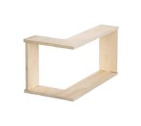 Genérico Wall Bookshelf, Esquina Hanging Stand, Level Display, Timber Construction, Entryway Plant Holder, Retail Store Fixture, Natural Finish for Apartment Studio Workshop Garage Store