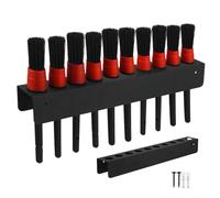 Genérico Wall Brush Organizer - Detailing Holder Rack for Auto Tools | Painted Steel with 10 Slots, Mountable Storage Panel, Garage Workshop Accessory for Car Cleaning Brushes and Supplies