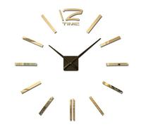 Genérico Wall Clock Frameless - 3D Frameless Wall Clock Stickers Diameter 60cm Clock, 3D Wall Clock | Adhesive Diameter 60cm Wall Clock Kit For Home Living Room Bedroom Office Decoration