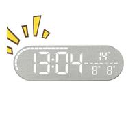 Genérico Wall Clock - with Temperature and Date, Digital Alarm Clock for Room Office Classroom Garage Gym Kitchen Bathroom Farmhouse Seniors Daily Home Use Display