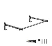 Genérico Wall Clothes Hanger, Wall Mounted Clothes Drying Hanger For Laundry, Foldable Wall Drying Rack, Multifunctional Laundry Drying Rack, Folding Indoor Laundry Hanger Dryer Rack