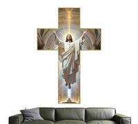 Genérico Wall Cross | Spiritual Religious Crosss With Hook on Hanging | Retro Blessed Church Hanger Decoration for Christmas Entryway Hallway Bedroom Office Dining Room Kitchen Doorway
