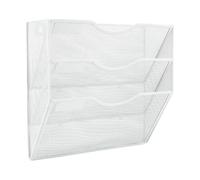 Genérico Wall File Organizer - Office Wall Organizer Shelf | 3-Tier Metal Rack Tray Storage Box Sorter Divider, Walls File Storage Rack For Desk Desktop Cubicle Home Classroom Teacher Door Bathroom