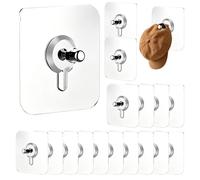 Genérico Wall Hangers Without Nails - 20 Piece Heavy Duty Self Adhesive No Drill Hooks For Home Kitchen Bathroom Glass Tile And Concrete Surfaces, Upgraded 2026 Traceless