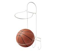 Generico Wall Mount Basketball Holder, 2-Layer Soccer Ball Storage Display, Drill- Multifunctional Stable Ball Rack, Space-Saving Design, 7.87x17.72 Inches, Ideal for Sports Rooms