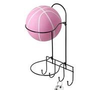 Generico Wall Mount Basketball Holder, 2-Layer Soccer Ball Storage Display, Drill- Multifunctional Stable Ball Rack, Space-Saving Design, 7.87x17.72 Inches, Ideal for Sports Rooms
