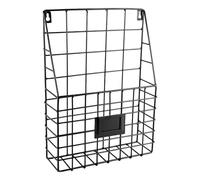 Genérico Wall Mount File Holder, Storage Organizer Rack, 11.02x3.94x15.75inch, Metal Basket Shelf, Modern Decorative Design, Space-Saving for Home, Offices, Entryway, Bathroom, Kitchen Use