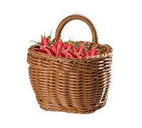 Genérico Wall Mount Kitchen Basket - Large Ginger Garlic Storage, Flower Container with Metal Frame, Hanging Organizer for Home Garden, Multi-Purpose Kitchen Tool, Fruits Vegetables