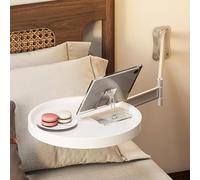 Genérico Wall Mount Round Table, Floating Bedside Table, Round,Fold Down Desk,Foldable Wall Desk, Mount Folding Tray Rotation Foldable Coffee, Work Bench For Kitchen Balcony Bedroom (Style-A)